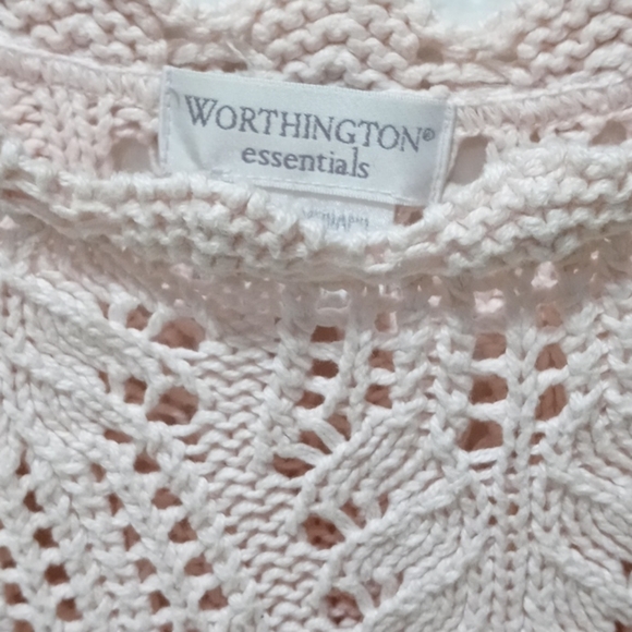 Worthington Essentials loose knit crochet sweater - Picture 4 of 9